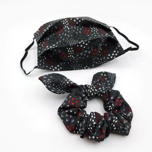 Christmas Scrunchy and Face Mask Matching Set